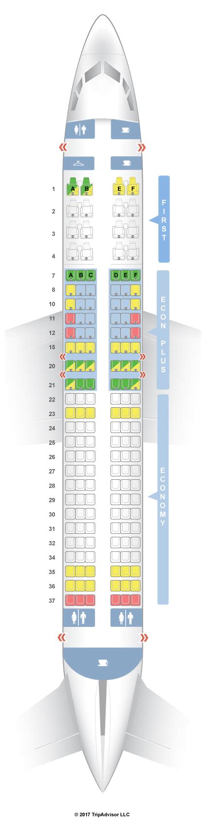 boeing 737-800 seating chart united airlines